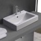 Drop In Sink in Ceramic, Modern, Rectangular